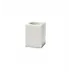 Pietra Marble Toothbrush Holder 3 x 3 x 4 White/Silver