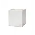 Pietra Marble Waste Basket 7.5 x 7.5 x 8.5 White/Silver