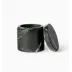 Marquina Black Storage Jar 4" Dia 4.25" High