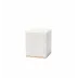 Pietra Marble Storage Jar 3.5 x 3.5 x 4.25 White/Gold