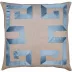 Empire Linen Slate Blue Ribbon 22 x 22 in Pillow