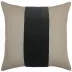 Ming Linen Dark Grey Velvet Band 12 x 24 in Pillow