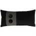 Two Button Black Metal 12 x 24 in Pillow