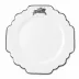 Running Elk Platinum Rim Scallop Dinner Plate
