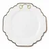 Gold Bit Gold Rim Bone China Scallop Dinner Plate