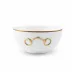 Gold Bit Gold Rim Bone China Round Cereal Bowl