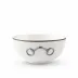 Pewter Bit Platinum Rim Bone China Round Cereal Bowl