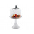 Song Bird Glass Dome Cheese/Dessert Stand Short