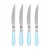 Aladdin Antique Light Blue Steak Knives - Set of 4 9"L