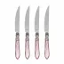 Aladdin Antique Light Pink Steak Knives - Set of 4 9"L
