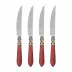 Aladdin Antique Red Steak Knives - Set of 4 9"L