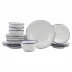 Aurora Edge Sixteen-Piece Place Setting 6"-10.5"D