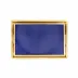 Florentine Wooden Accessories Cobalt & Gold Rectangular Tray Medium