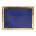 Florentine Wooden Accessories Cobalt & Gold Rectangular Tray Large