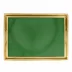 Florentine Wooden Accessories Green & Gold Large Rectangular Tray 21.25"L, 15.25"W