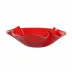 Holiday Glass Medium Ruffled Bowl 12"D, 3.5"H