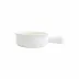 Italian Bakers White Small Round Baker with Large Handle 7.5"L, 6.25"W, 0.50 Quart