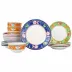 Melamine Campagna Uccello Assorted Sixteen-Piece Place Setting