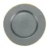 Metallic Glass Slate Service Plate/Charger 12.5"D