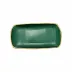 Metallic Glass Emerald Rectangular Tray 11"L, 5.75"W