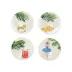 Nutcrackers Assorted Canape Plates - Set of 4 6.5"D