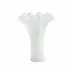 Onda Glass White Short Vase 9.5"D, 12"H