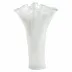 Onda Glass White Tall Vase 10.5"D, 16.5"H