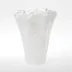 Onda Glass White Medium Vase 8.5"L, 8.5"W, 10.75"H