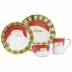 Old St. Nick Red Hat Four-Piece Place Setting 4"-10.75"