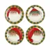 Old St. Nick Multicultural Assorted Round Salad Plates - Set of 4 8.5"D