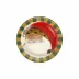 Old St. Nick Multicultural Round Salad Plate - Animal Hat 8.5"D