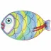 Pesci Colorati Figural Fish Platter 18.5"L, 11"W