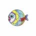 Pesci Colorati Figural Fish Canape Plate 6.5"L, 5.25"W