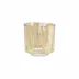Rufolo Glass Gold Brushstoke Votive 4"D, 4"H, 14 oz