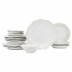 Incanto Stone White Assorted Sixteen-Piece Place Setting 6.5"-11"D