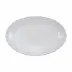 Incanto Stone White Baroque Large Oval Shallow Bowl 18"L, 12"W, 2.5"H