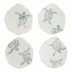 Tartaruga Assorted Salad Plates - Set of 4 8.5"L, 8"W