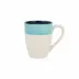 Lisbon Cobalt and Aqua Stripe Mug