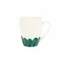 Lisbon Green Brushstroke Mug 4.5"H, 12 oz