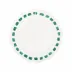 Lisbon Green Stitch Dinner Plate 10.5"D