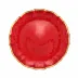 Baroque Glass Red Dinner Plate
