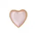 Baroque Glass Pink Heart Plate