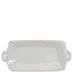 Lastra Light Gray Handled Rectangular Platter 16"L, 8.75"W