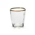Optical Gold Double Old Fashioned 4"H, 10 oz