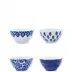 Santorini Assorted Cereal Bowls - Set of 4 6"D, 3.25"H