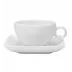 Carre White Tea Cup And Saucer