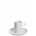 Domo White Coffee Cup & Saucer