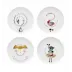 Tea with Alice Set 4 Dessert Plates (Gift Box)