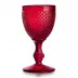 Bicos Red Set With 4 Water Goblets