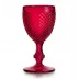 Bicos Red Set With 4 Wine Goblets